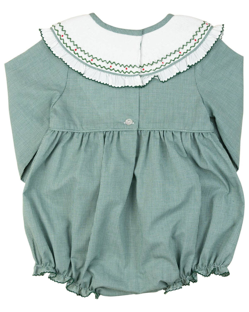 Holly Smocked Green Checked Bubble