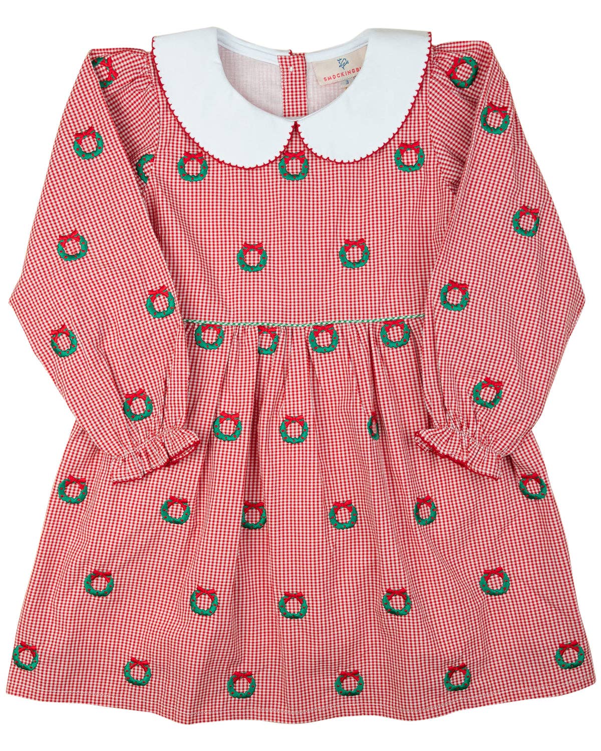 Christmas Wreaths Embroidered Dress