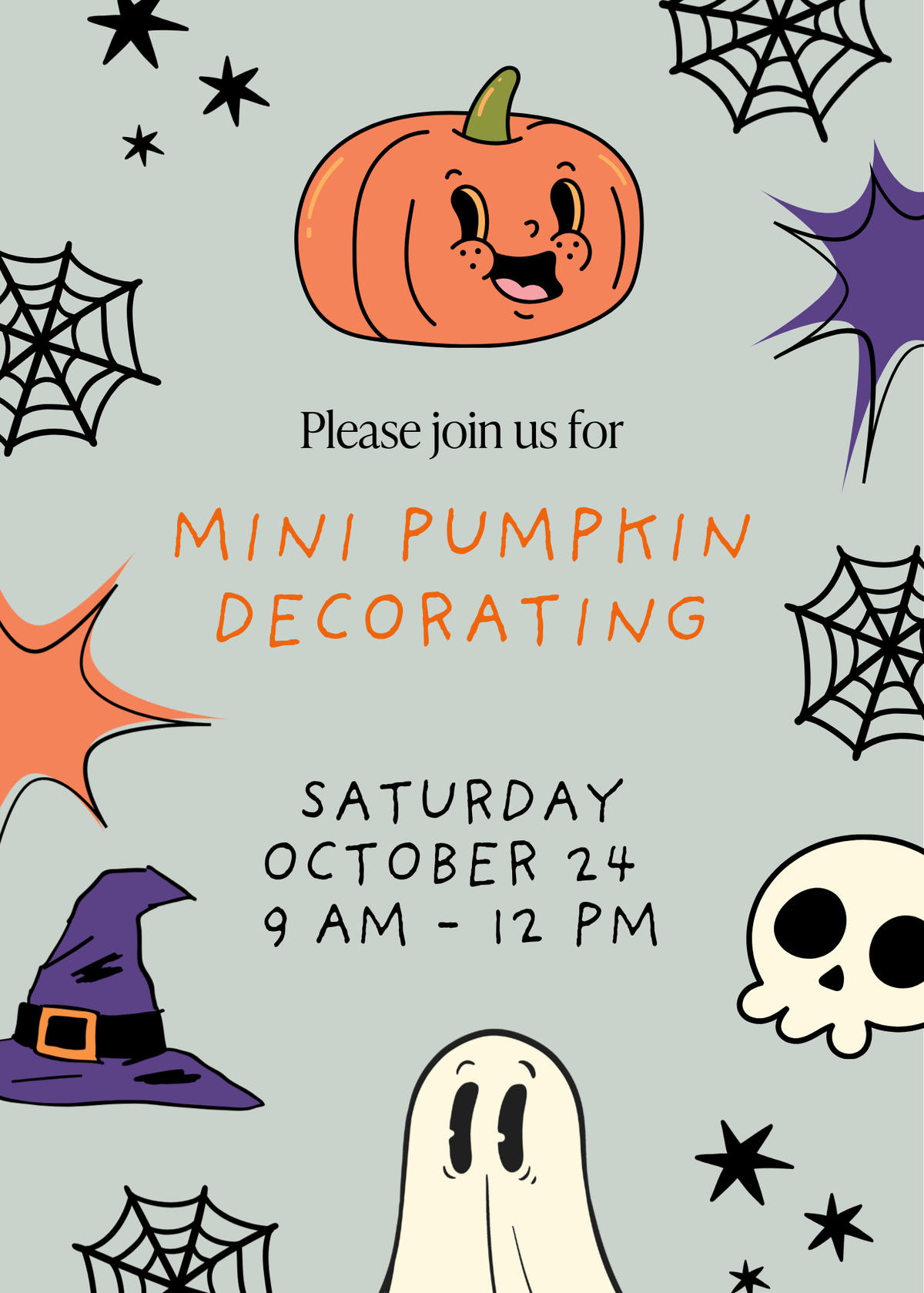 mini pumpkin decorating