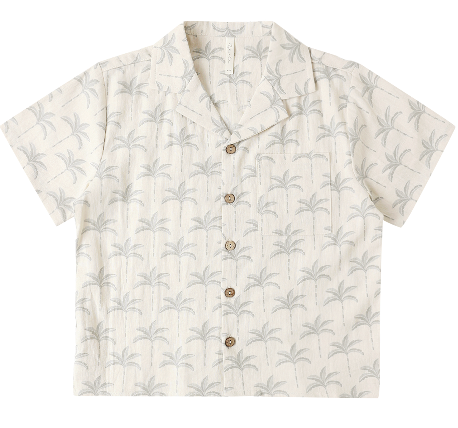 LAPEL COLLAR SHIRT PALM TREES
