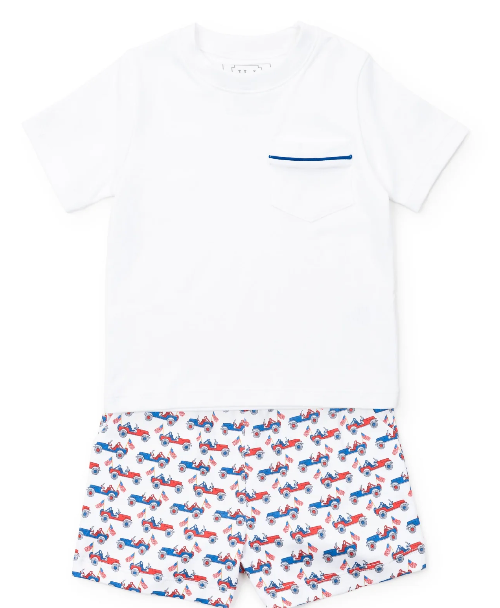 Walker Boys' Short Set - Patriotic Jeeps