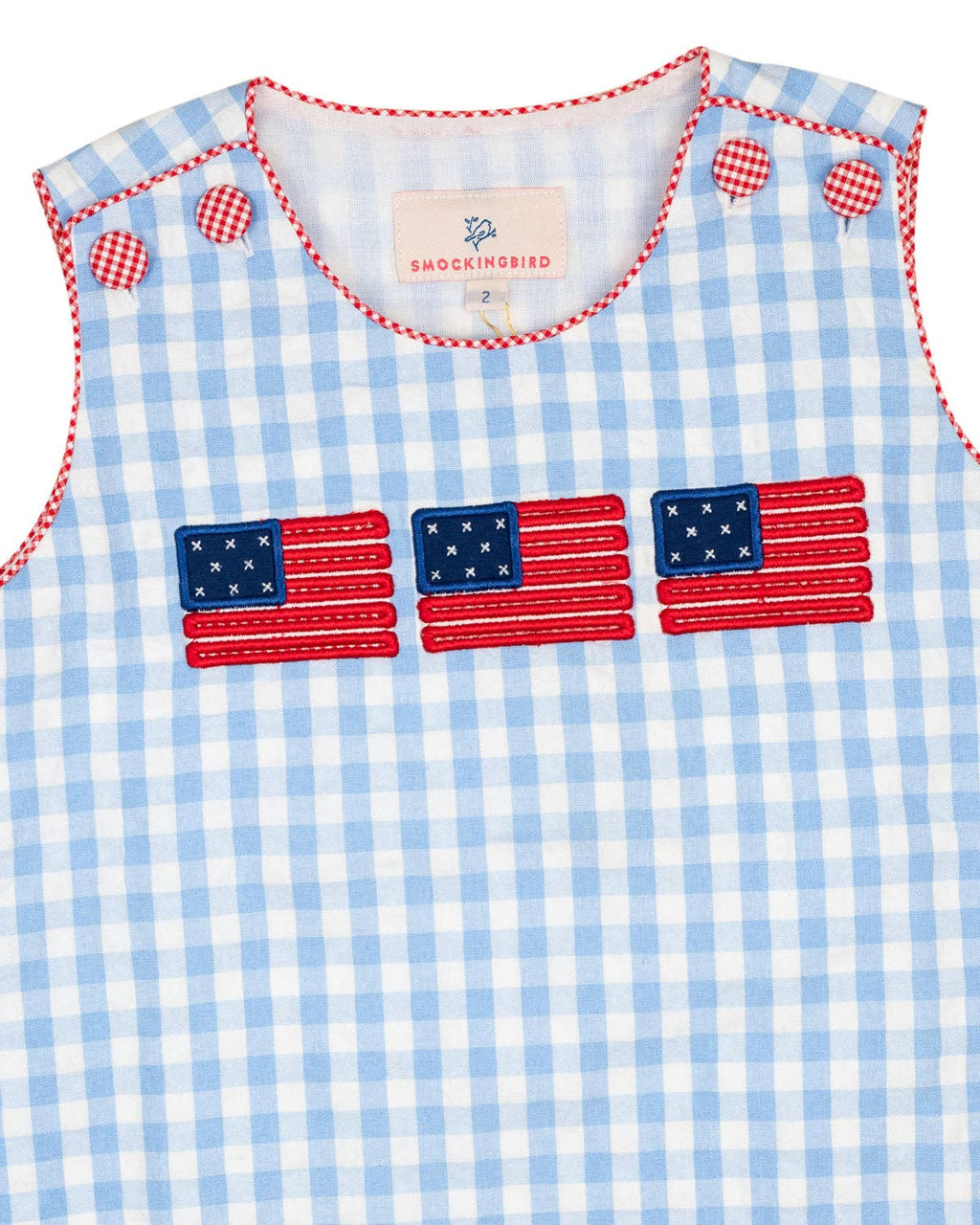 American Flag Applique Shortall