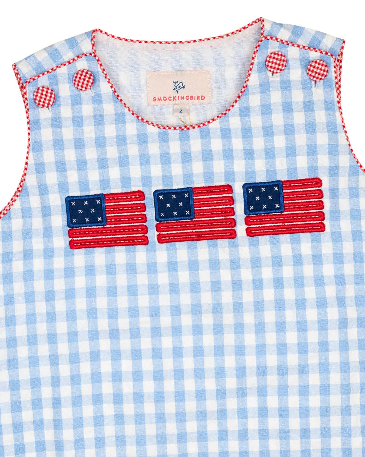American Flag Applique Shortall
