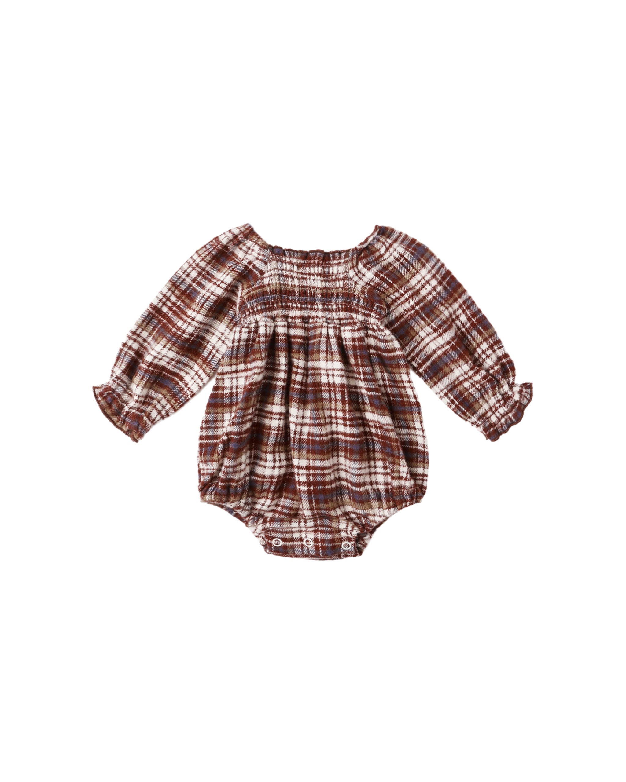 ADELAIDE ROMPER || BURGUNDY PLAID