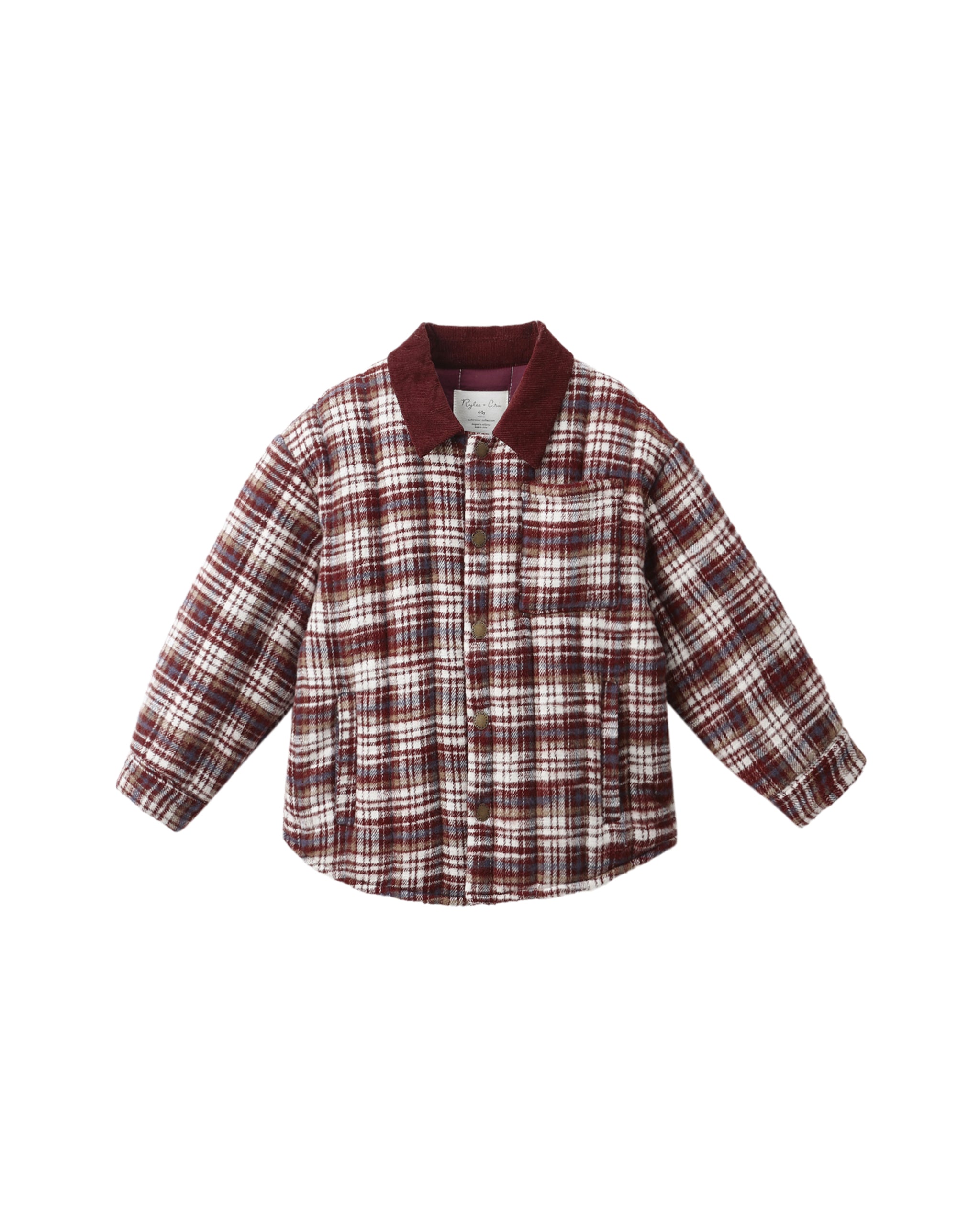 NASHVILLE QUILTED JACKET || BURGUNDY PLAID
