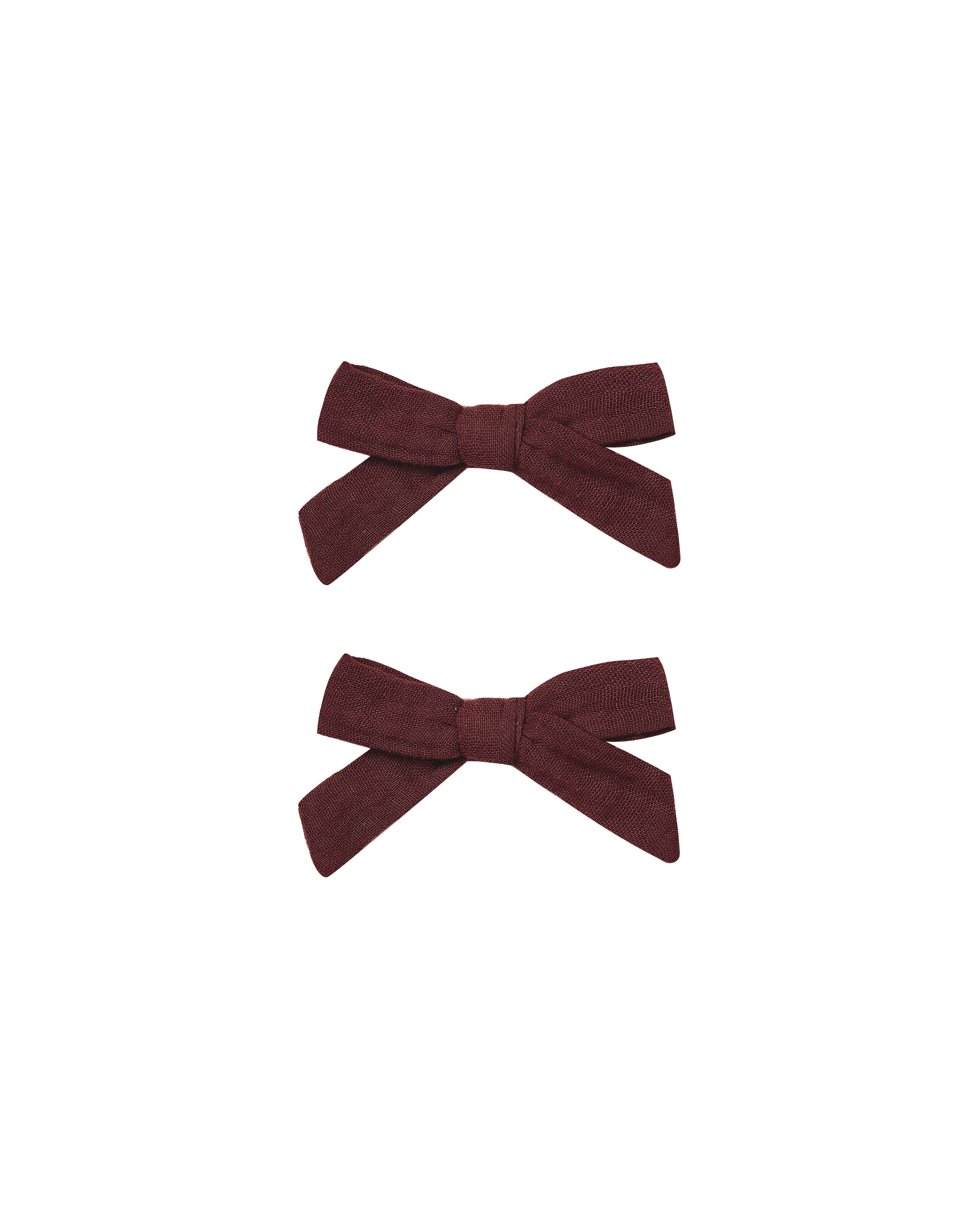 BOWS, SET OF 2 || BURGUNDY