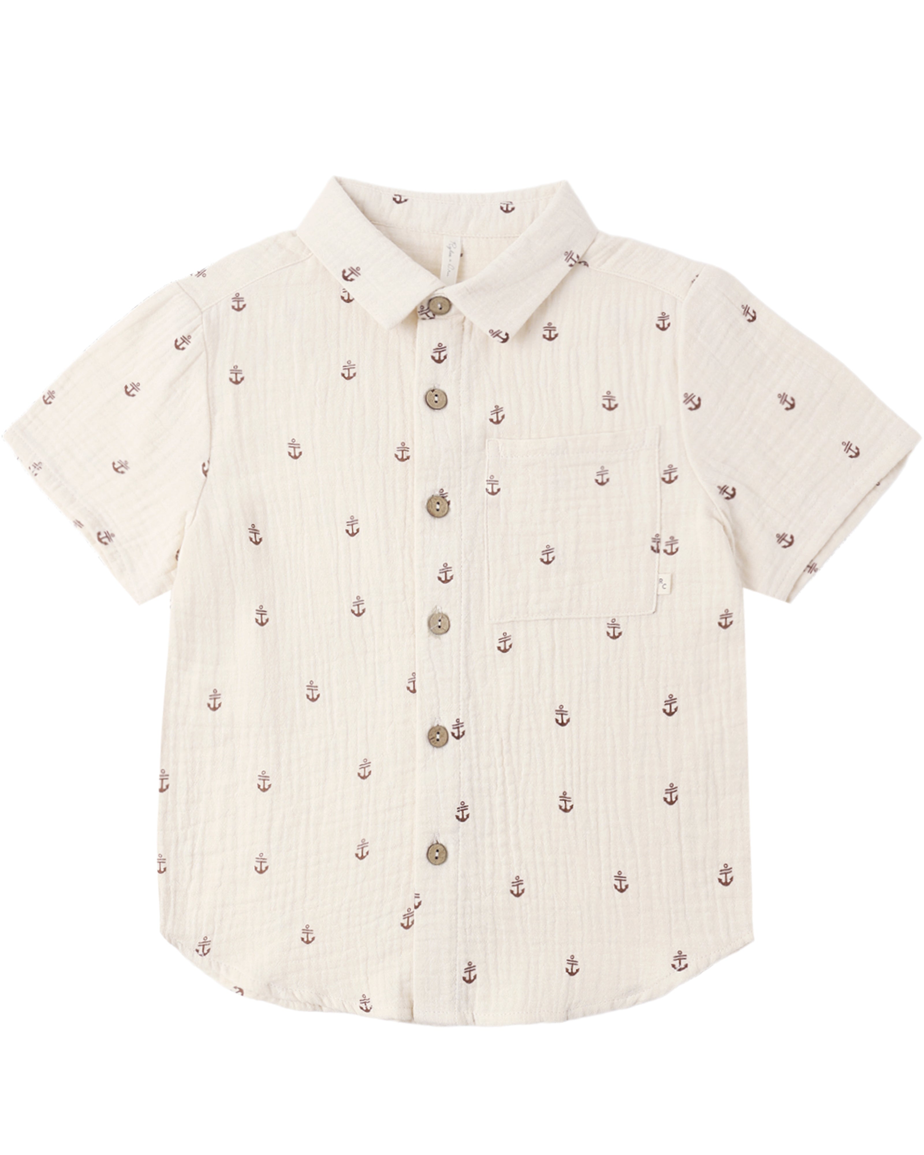 COLLARED SHORT SLEEVE SHIRT ANCHORS